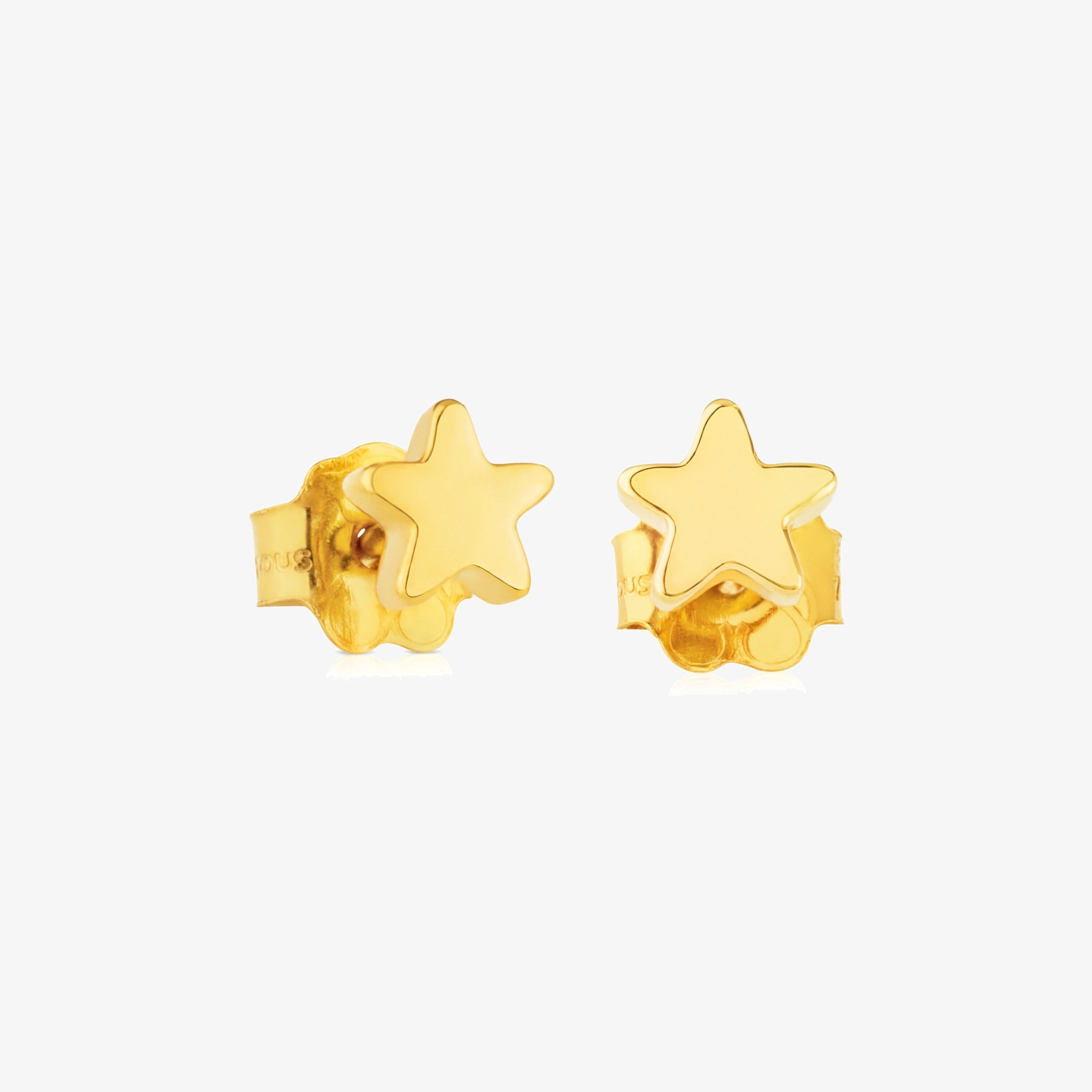 18K solid gold Sweet Dolls XXS Earrings Star motif. Pressure clasp.