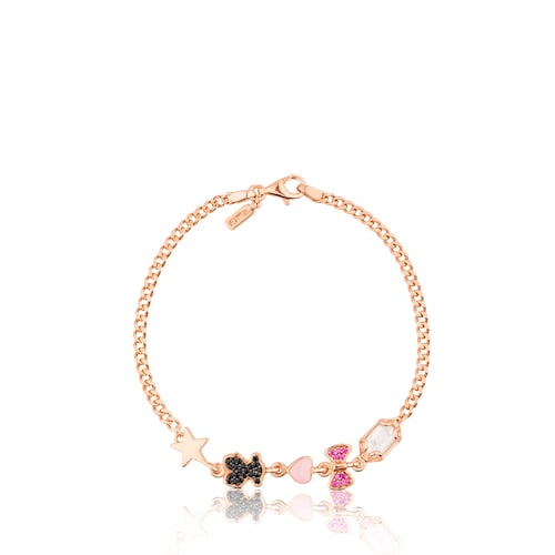 Bra&ccedil;alet amb bany d'or rosa 18 kt sobre plata Join