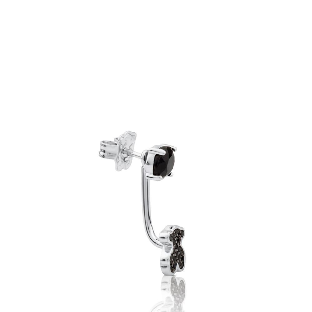 Silver TOUS Join Earrings with onyx and spinels