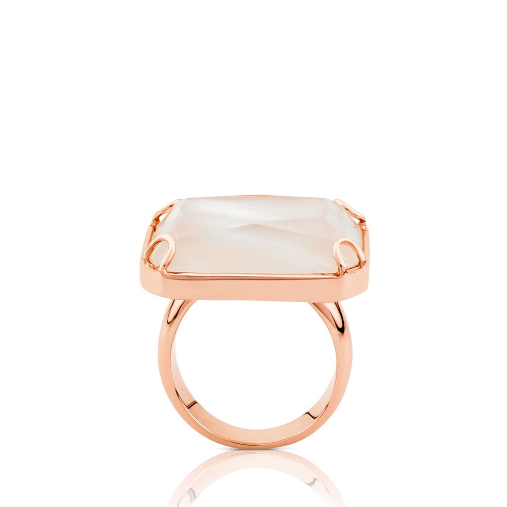 Anillo Join de Plata Vermeil rosa