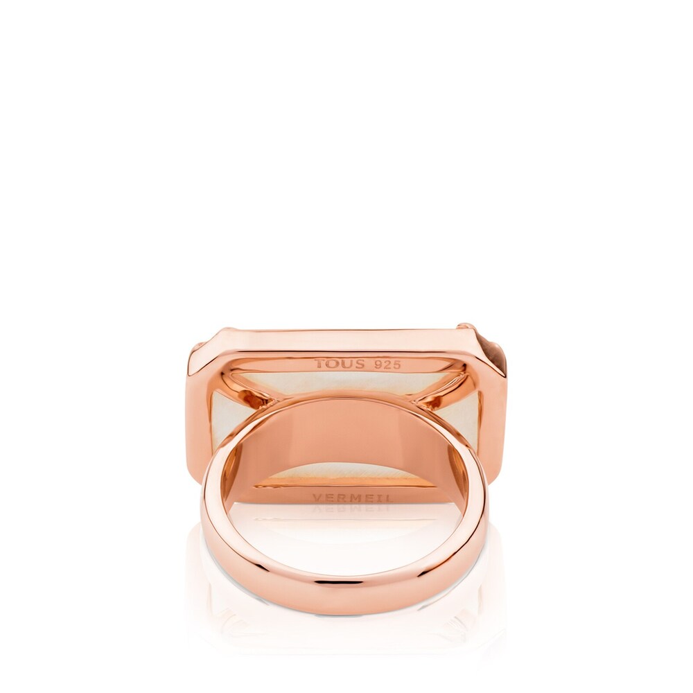Anillo Join de Plata Vermeil rosa