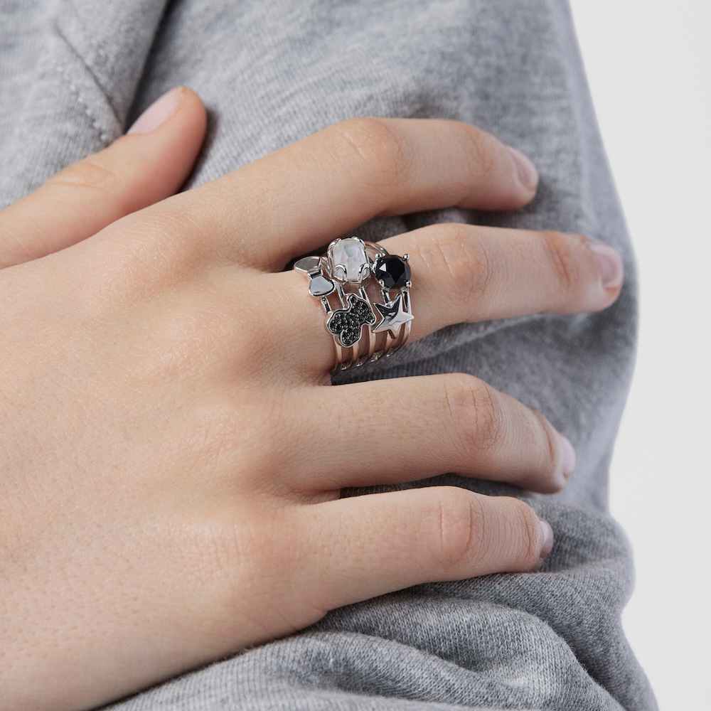 Anillo de plata con espinelas, ónix, cuarzo y nácar Join Anillo de plata con espinelas, ónix, cuarzo y nácar Join