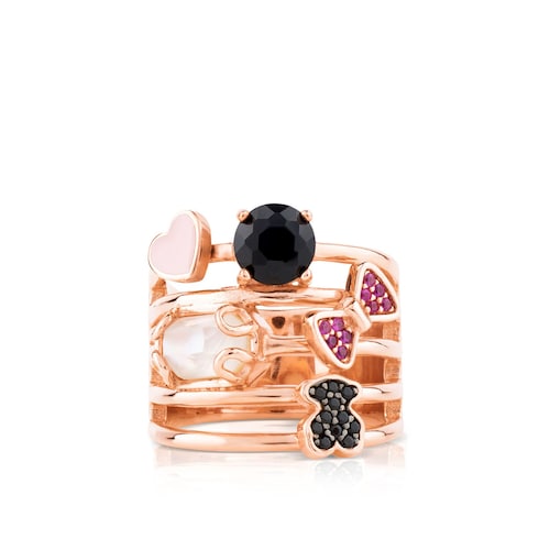 Anillo de plata vermeil rosa Join image number 0