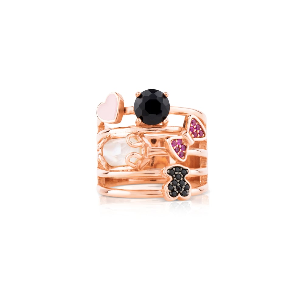 Anillo de plata vermeil rosa Join