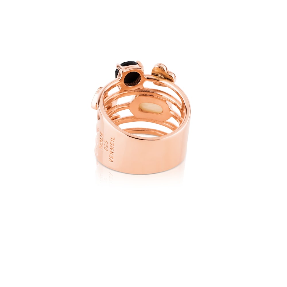 Anillo de plata vermeil rosa Join