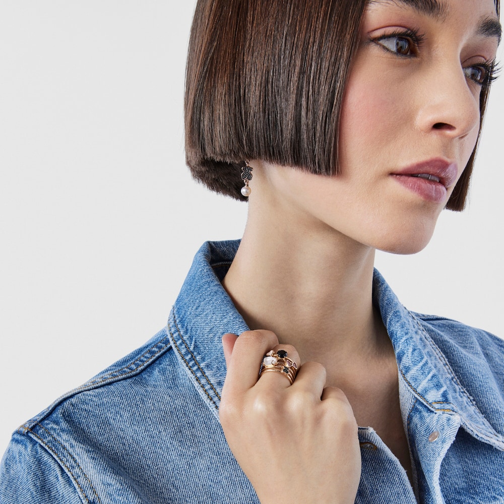 Anillo de plata vermeil rosa Join