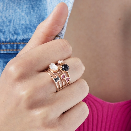 Anel Join em Prata Vermeil rosa