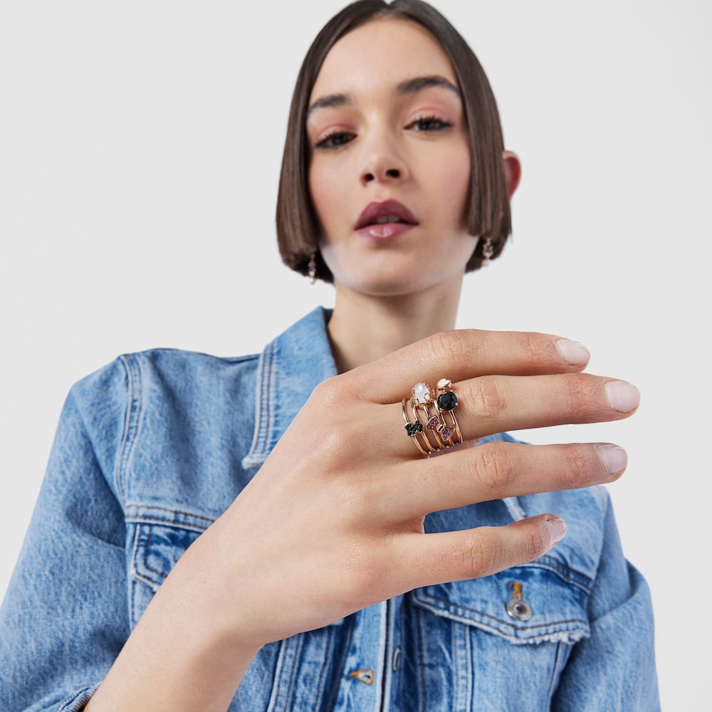 Anillo de plata vermeil rosa Join