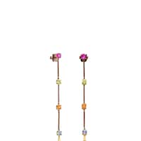 Titanium and Gold Mix Titanio Earrings with Gemstones