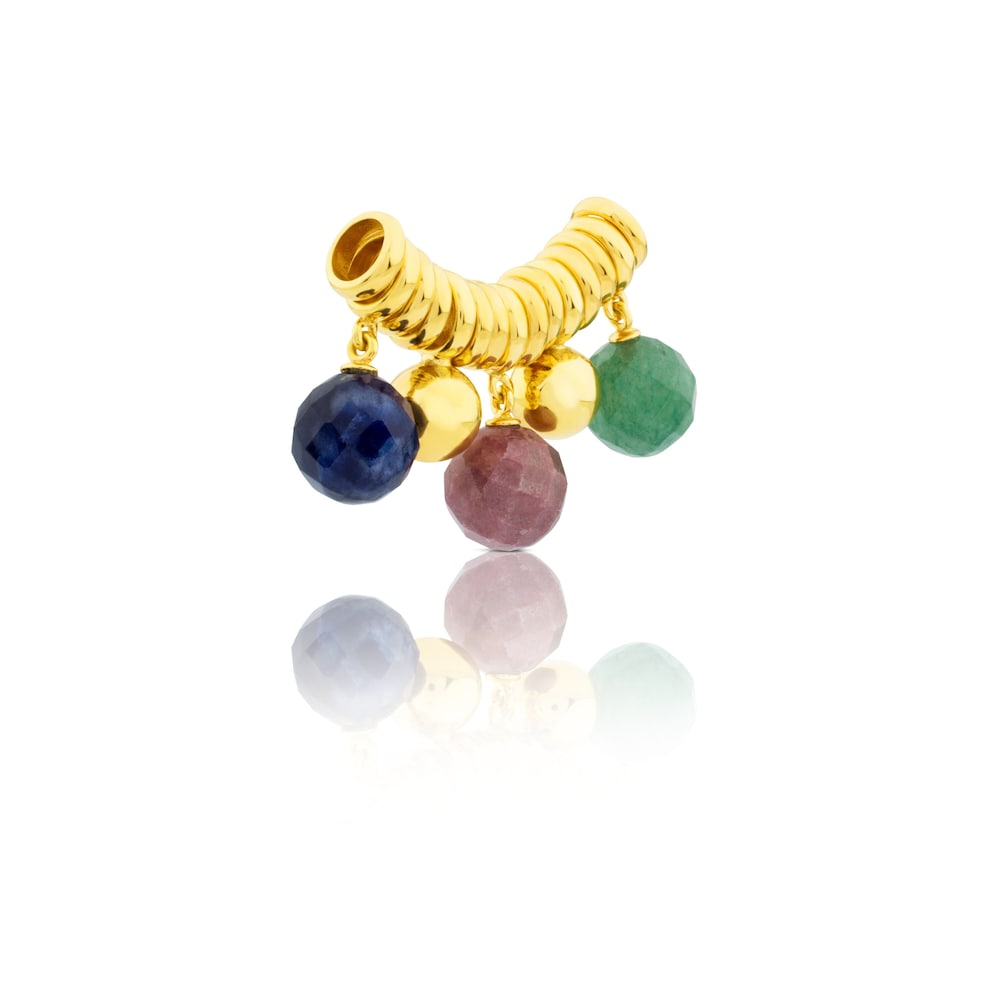 Pack de Colgantes Tack con ba&ntilde;o de oro 18 kt sobre plata