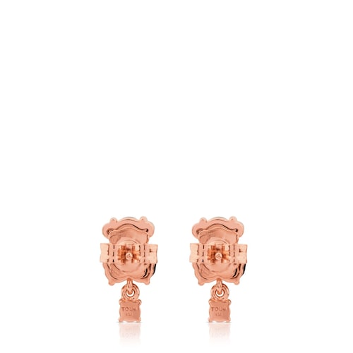 Pendientes con baño de oro rosa 18 kt sobre plata Erma