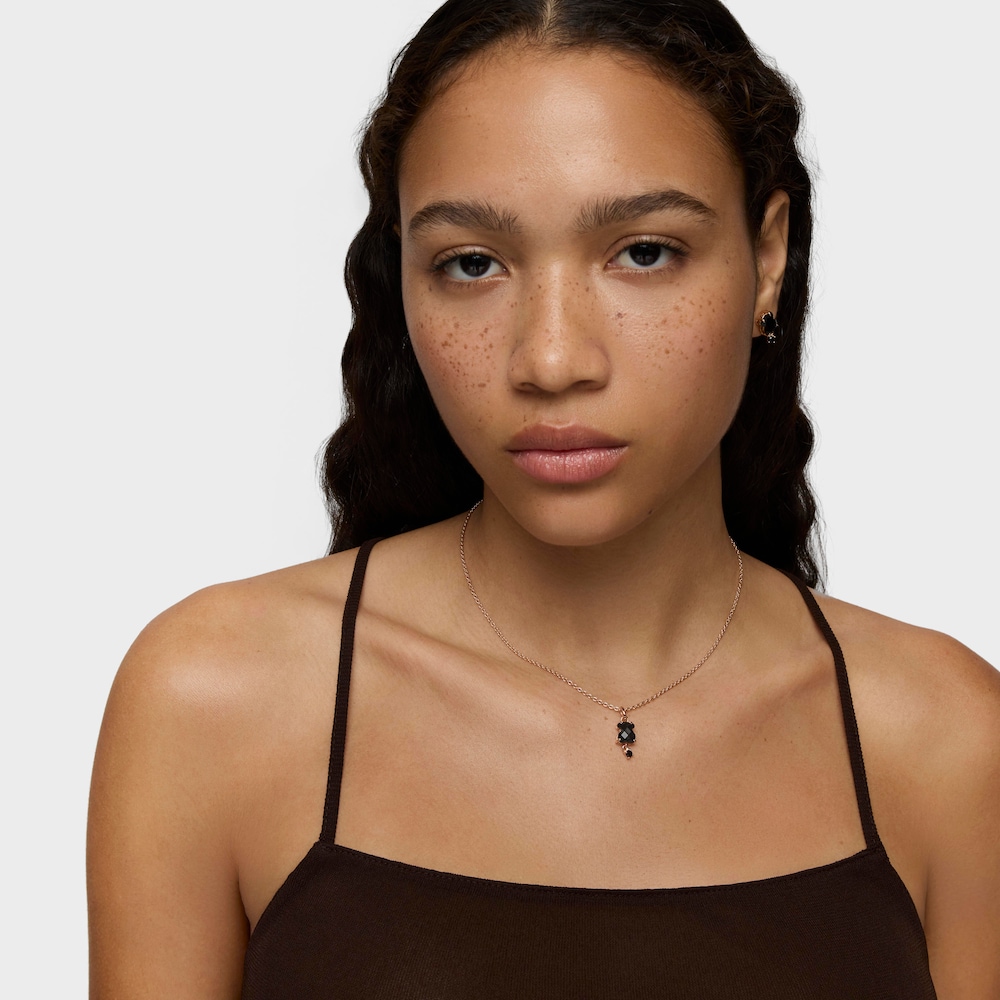 Collar con ba&ntilde;o de oro rosa 18 kt sobre plata Erma