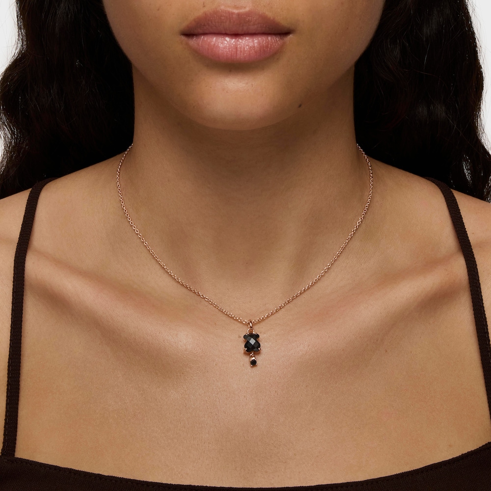 Collar con ba&ntilde;o de oro rosa 18 kt sobre plata Erma