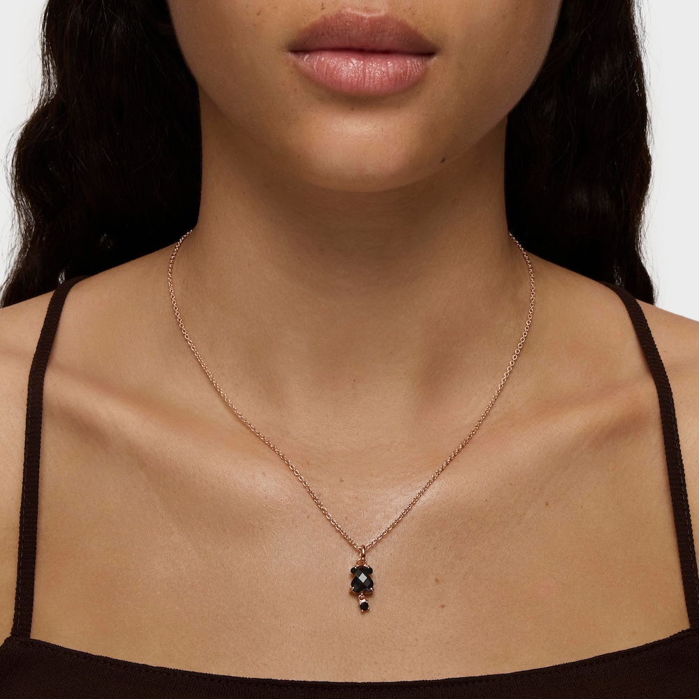 Collar con ba&ntilde;o de oro rosa 18 kt sobre plata Erma