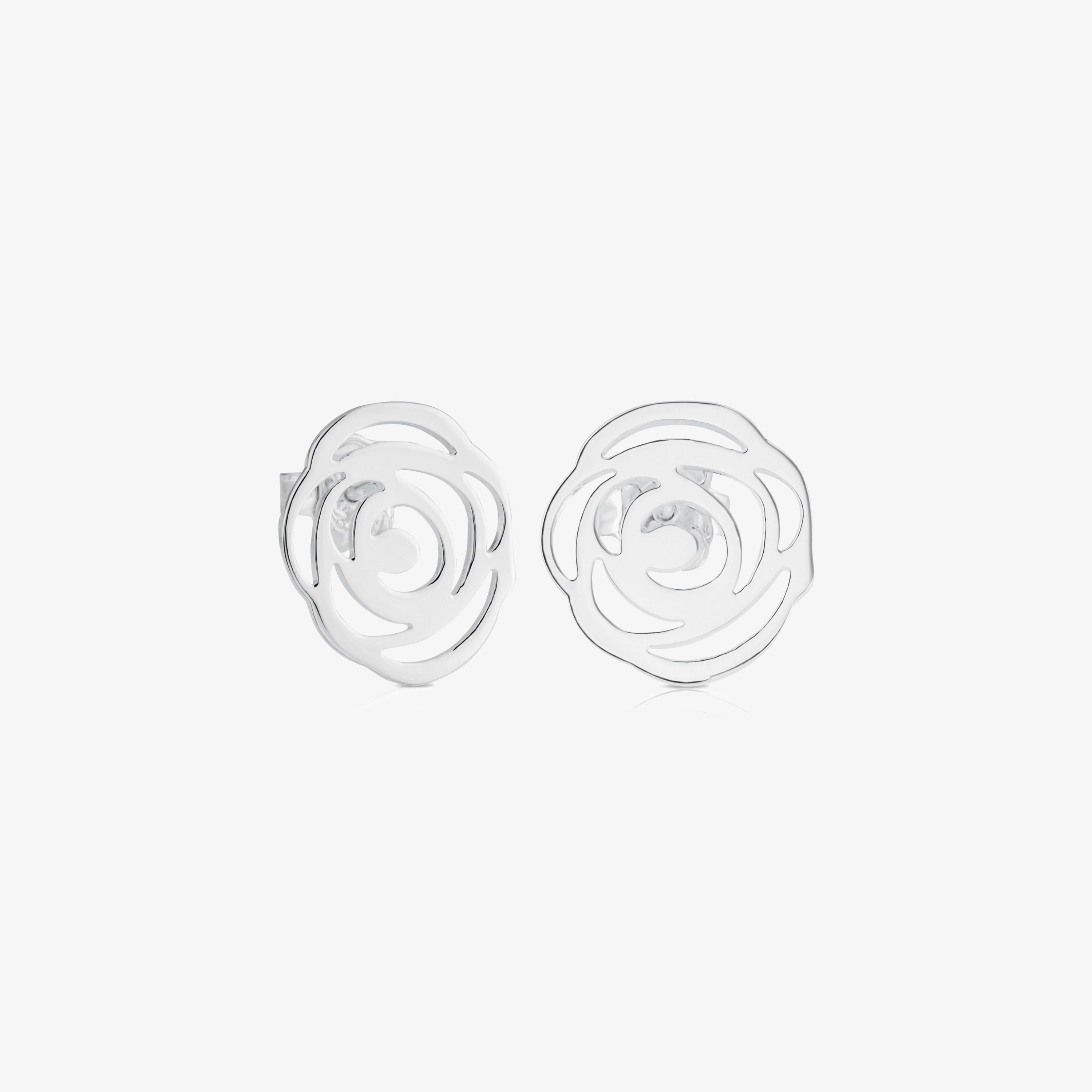 Silver TOUS Rosa d'Abril Earrings 1,5cm.