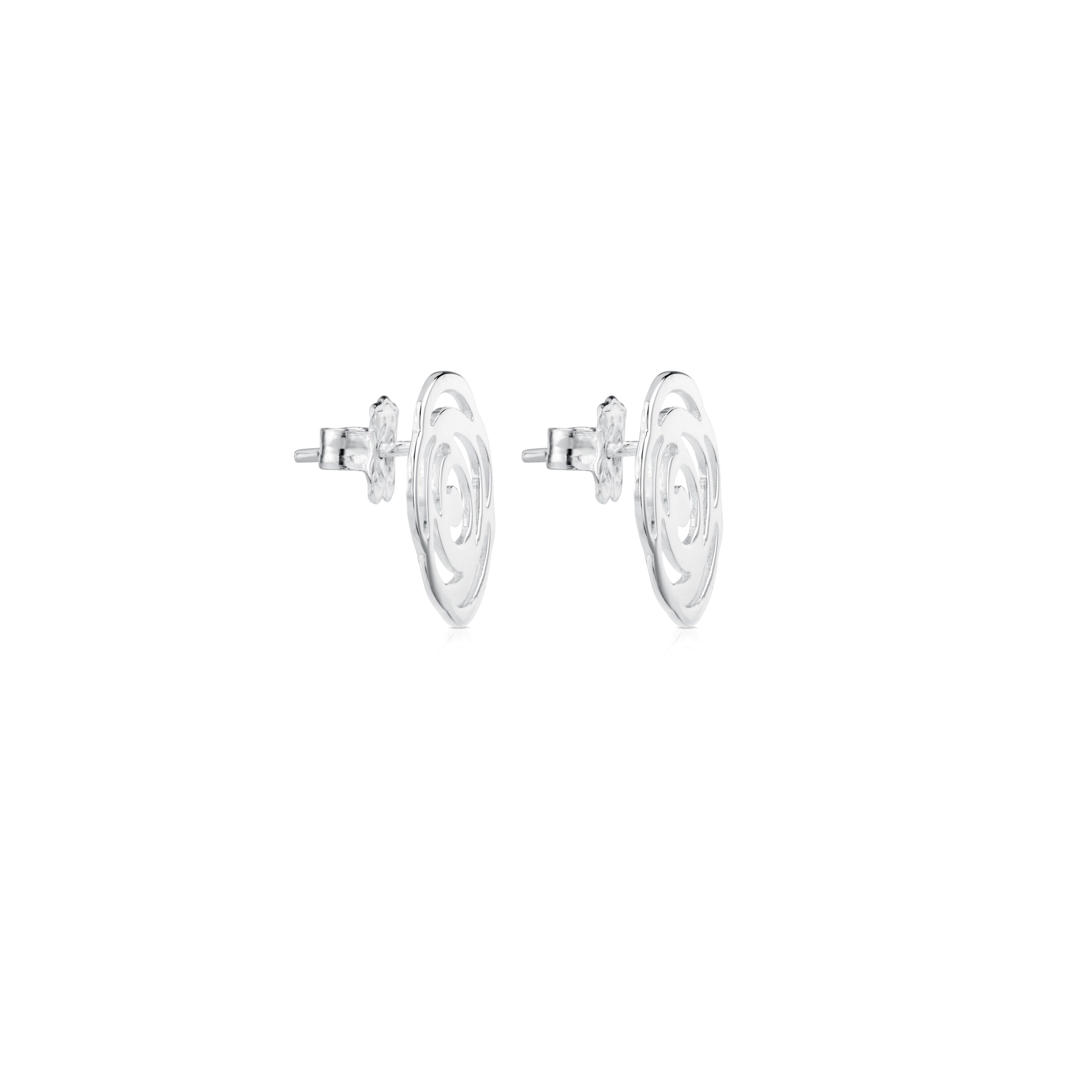 Pendientes de plata Rosa d'Abril