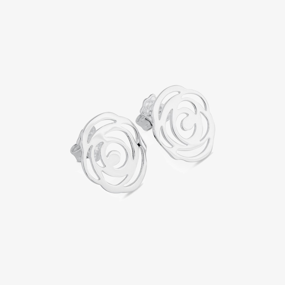 Pendientes de plata Rosa d'Abril