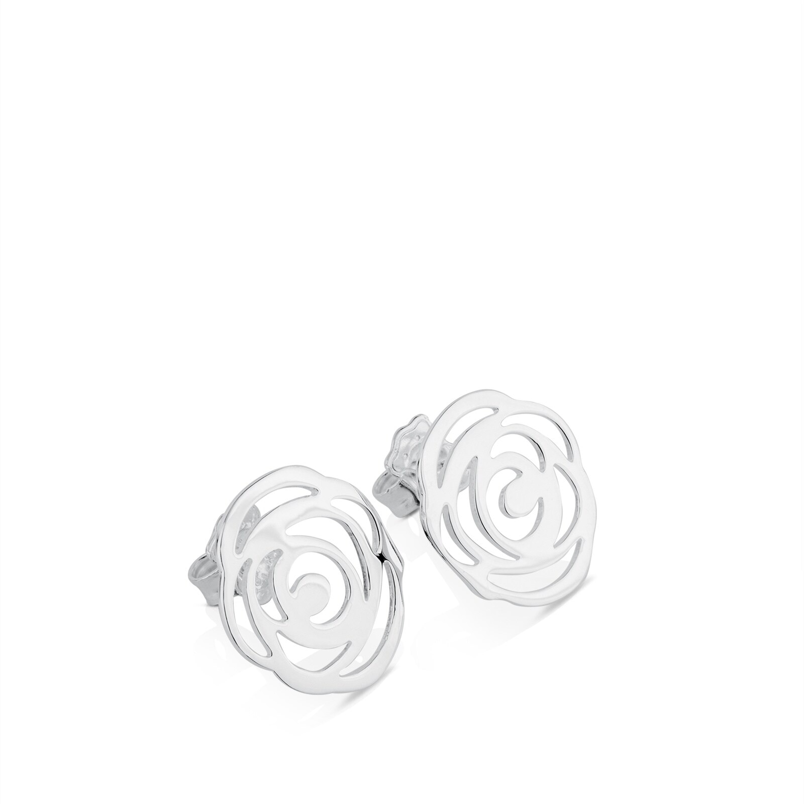 Pendientes de plata Rosa d'Abril
