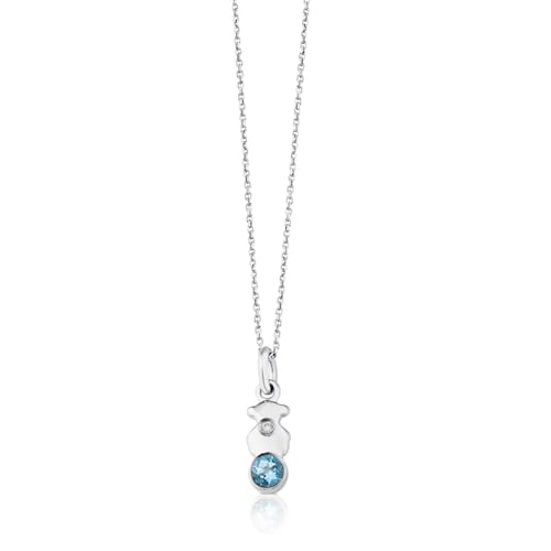 White Gold Somni Necklace with Topaz and Diamond