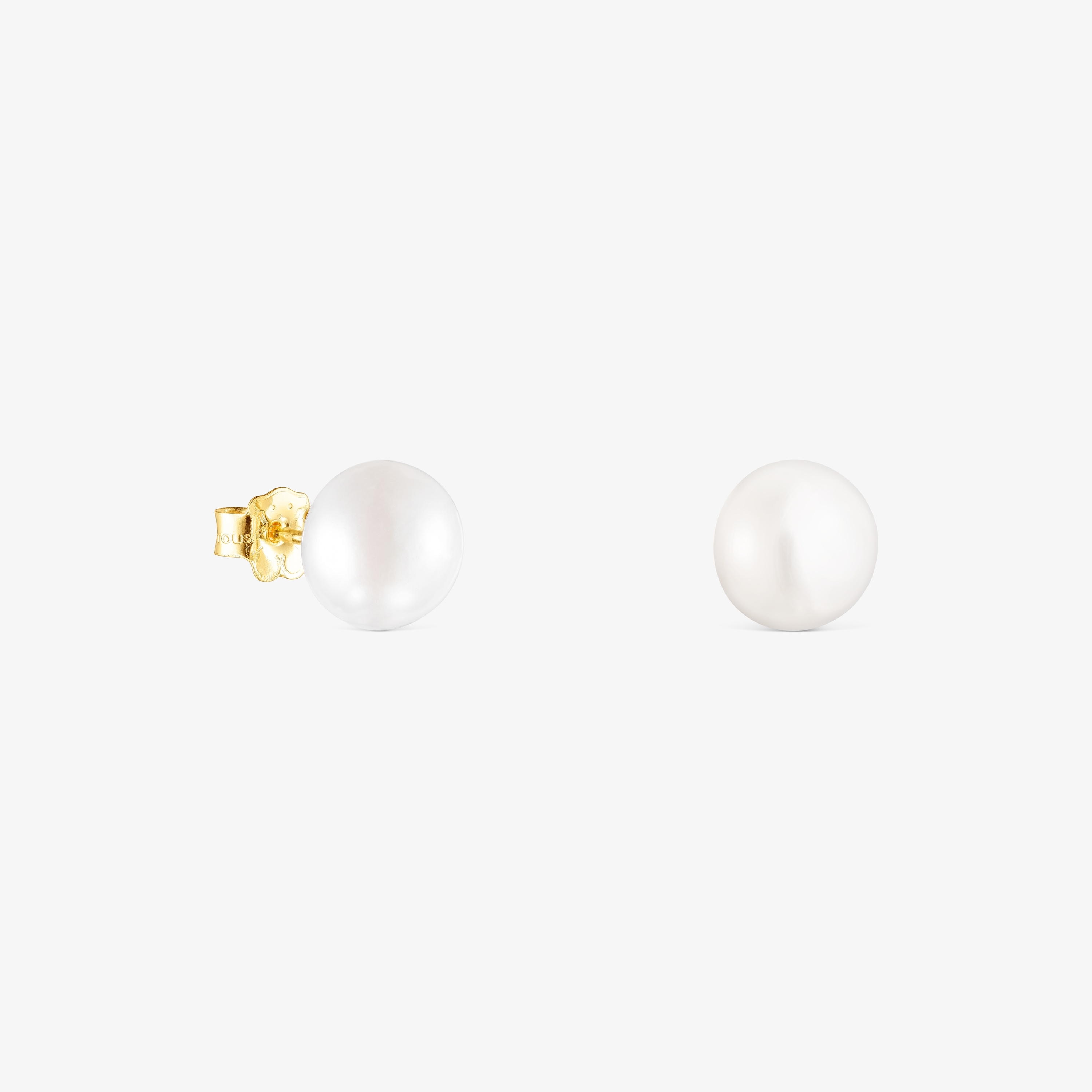 18K solid gold TOUS Pearls Earrings with Pearls