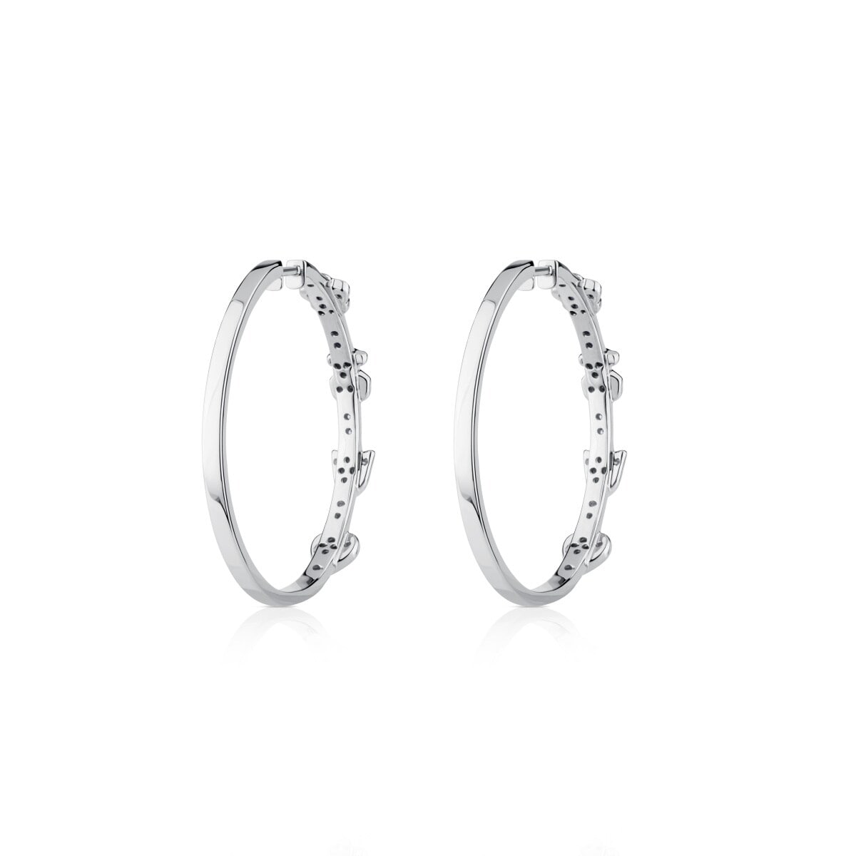 Gold Puppies Earrings with Diamonds