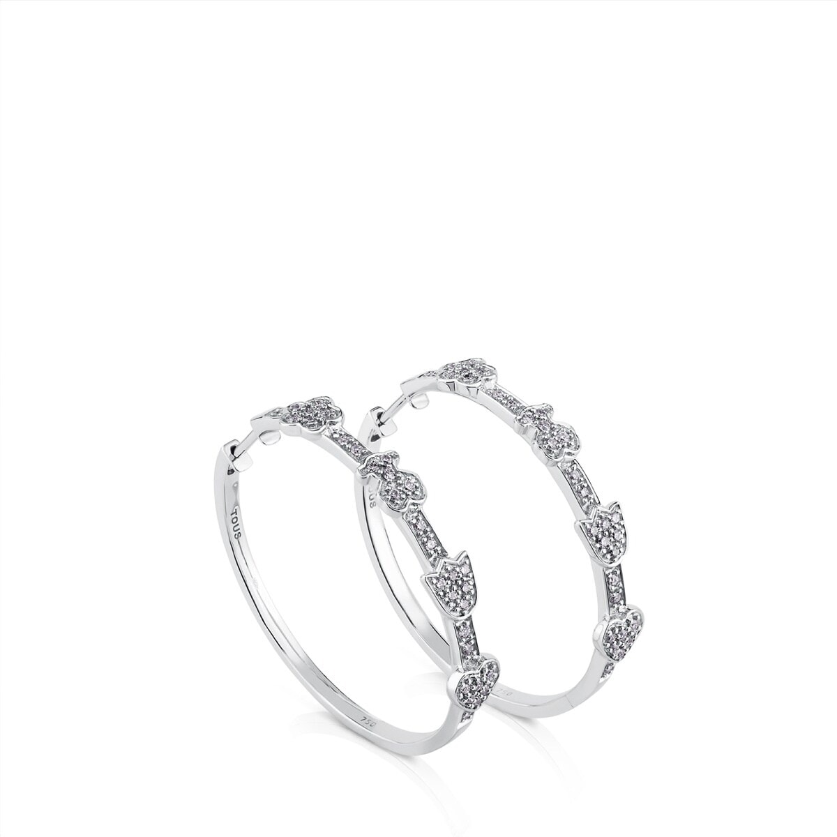 Gold Puppies Earrings with Diamonds