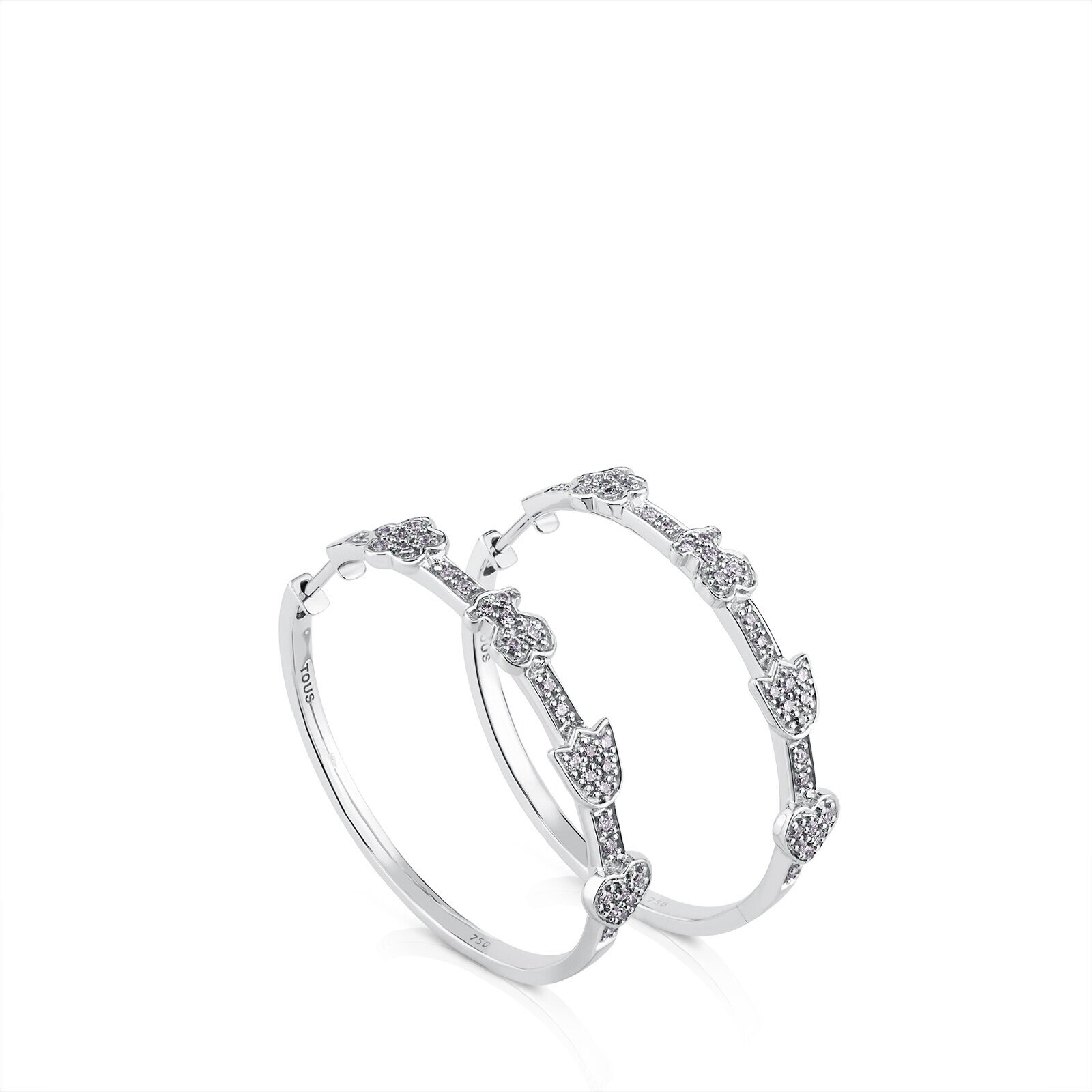 Gold Puppies Earrings with Diamonds