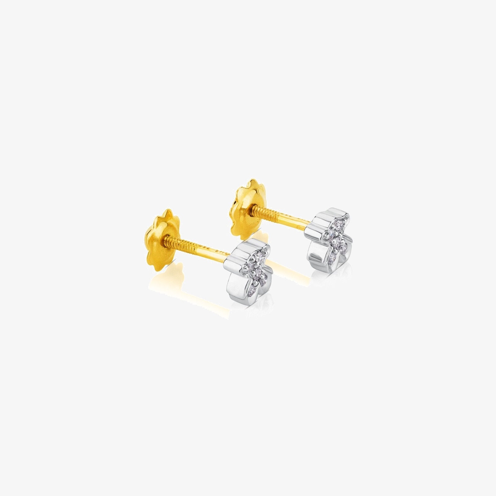 18K white TOUS gold Puppies Earrings with Diamonds Bear motif