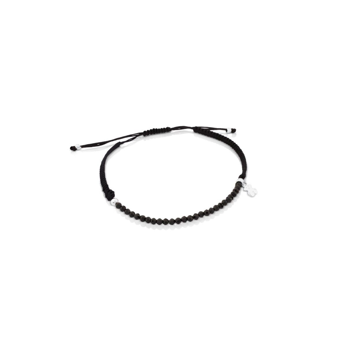 Tous - Pulsera De Plata Y Cordón En Color Negro Color - Plateado