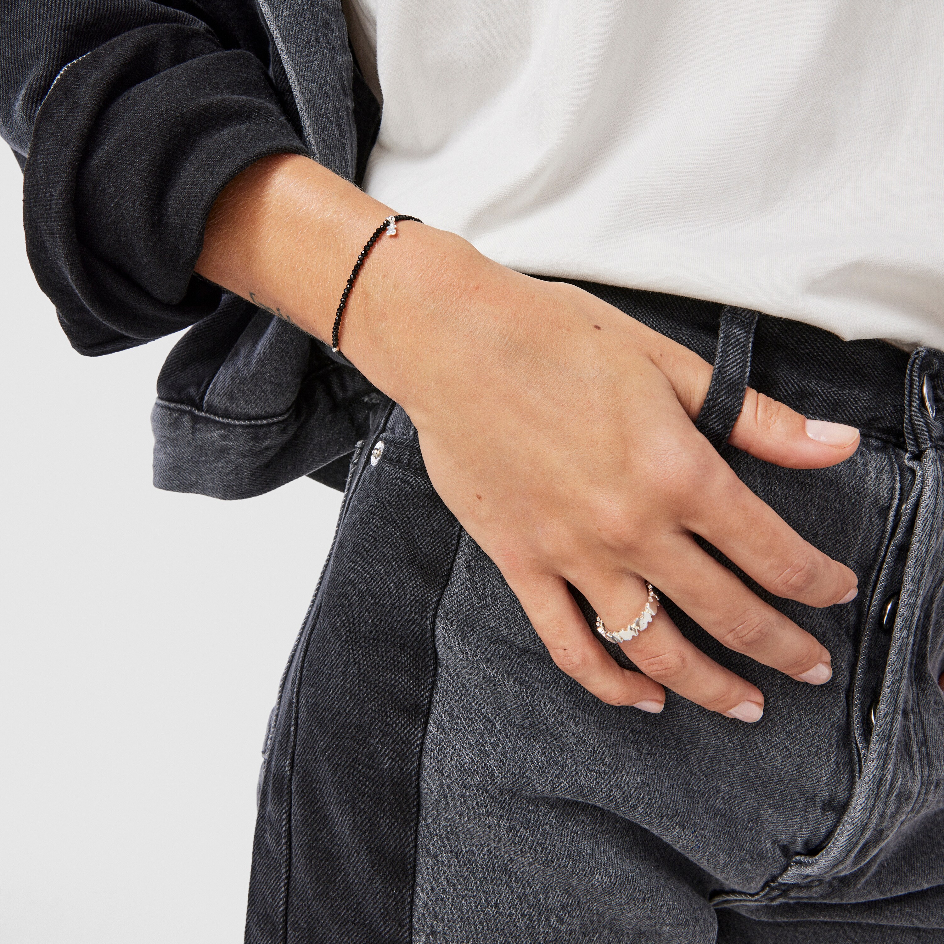 Silver TOUS Color Bracelet with spinels