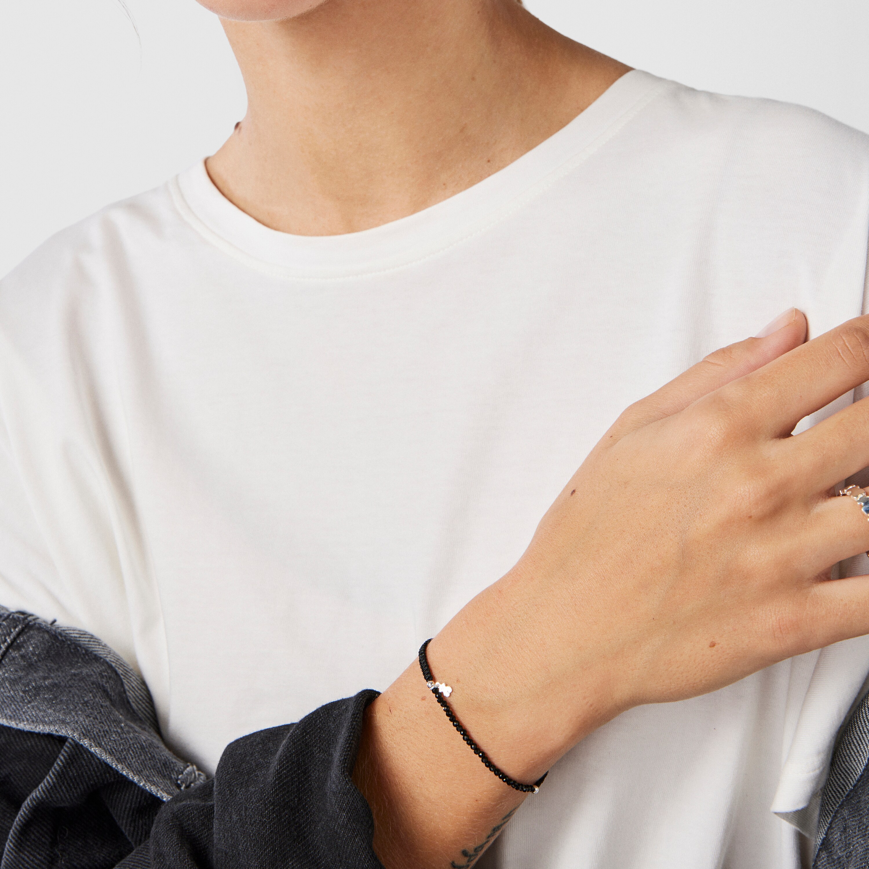 Silver TOUS Color Bracelet with spinels