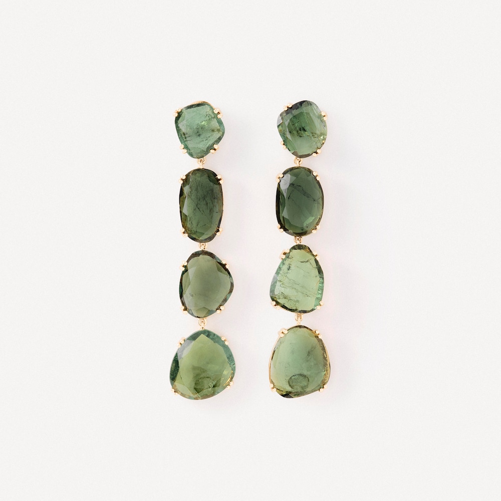 Pendientes de oro y turmalinas verdes TOUS ATELIER UNIQUE PIECES