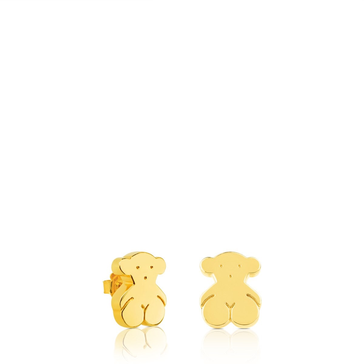 Gold Sweet Dolls Earrings big Bear motif Push back
