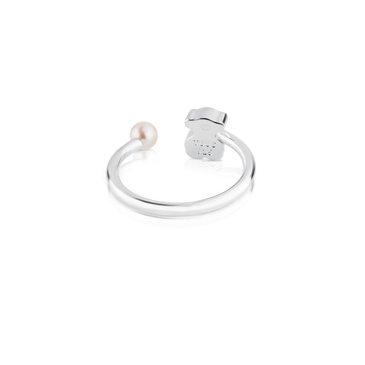 Anillo abierto de plata con perla Sweet Dolls