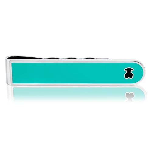 Pasador de acero y esmalte verde TOUS Man
