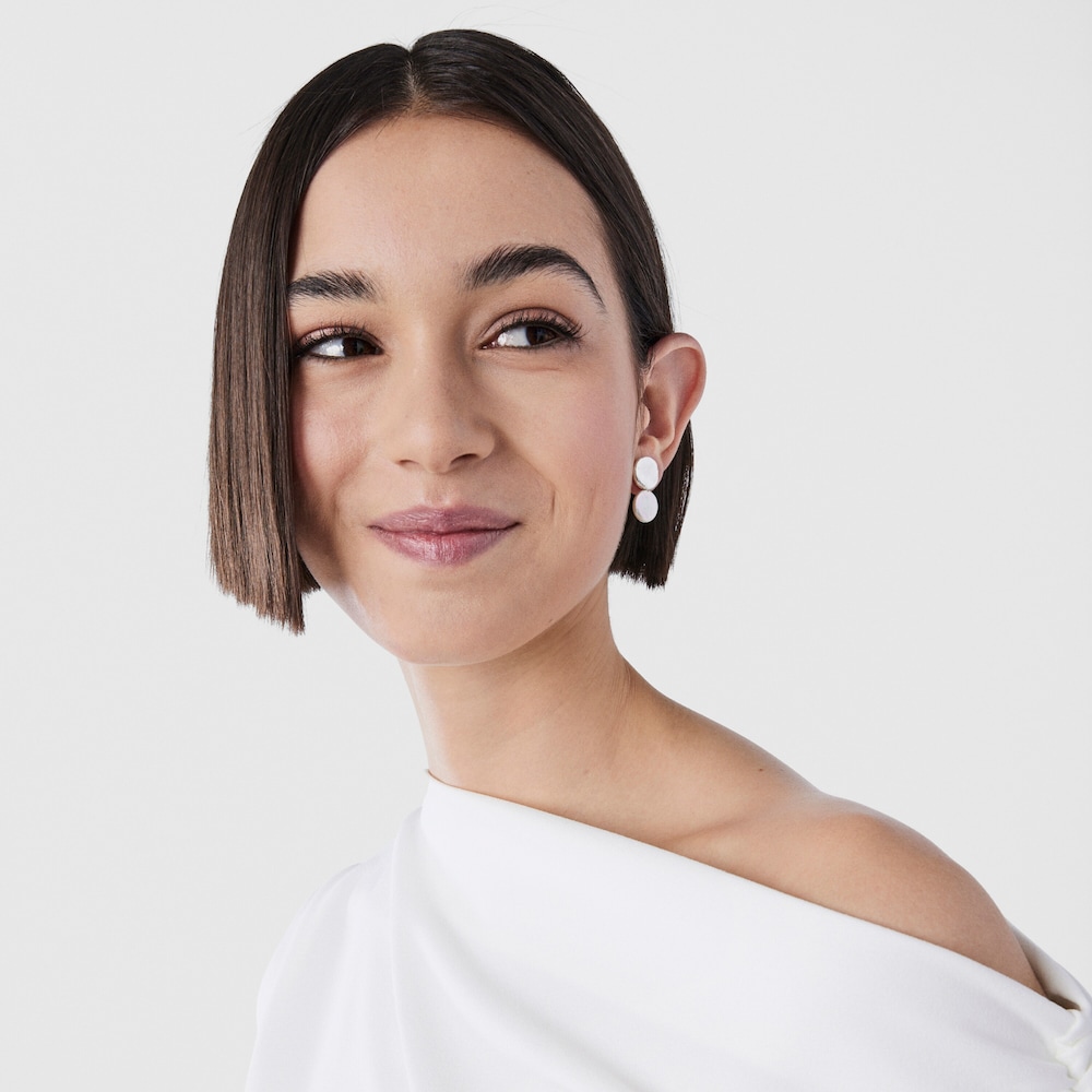 Pendientes de plata con perla Duna