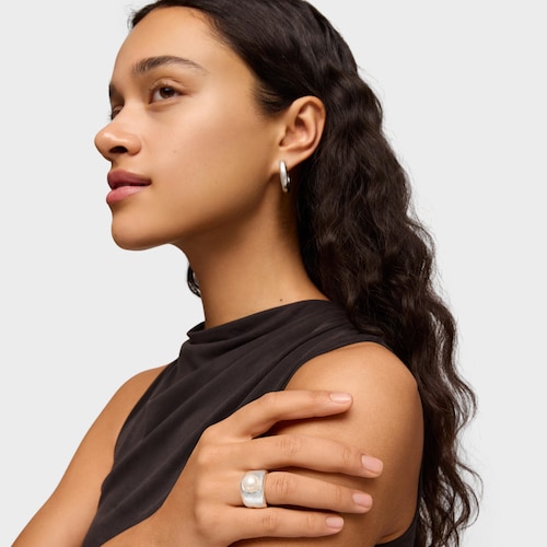 Silver Duna Ring with Pearl