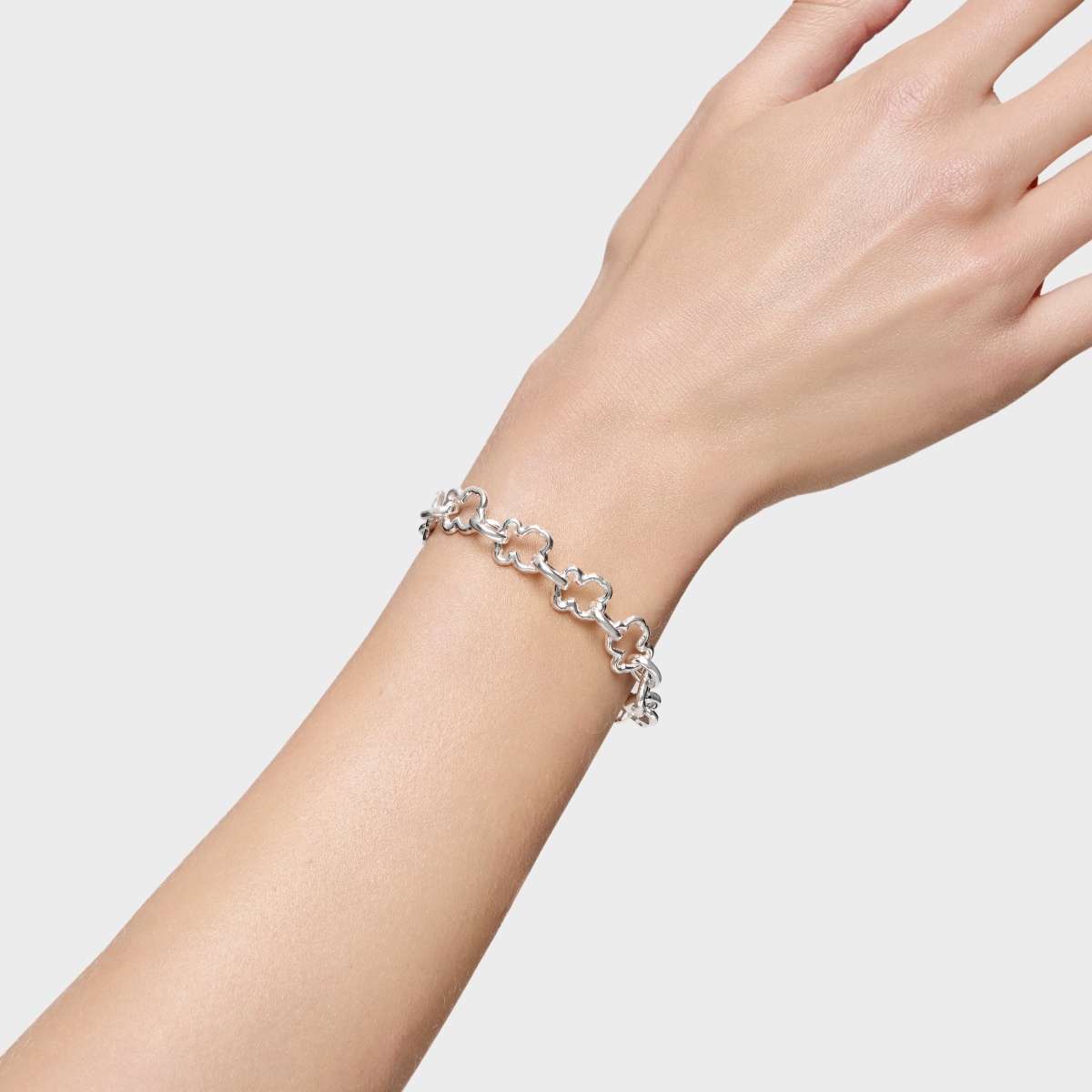 Silver TOUS Carrusel Bracelet 0,8cm motif