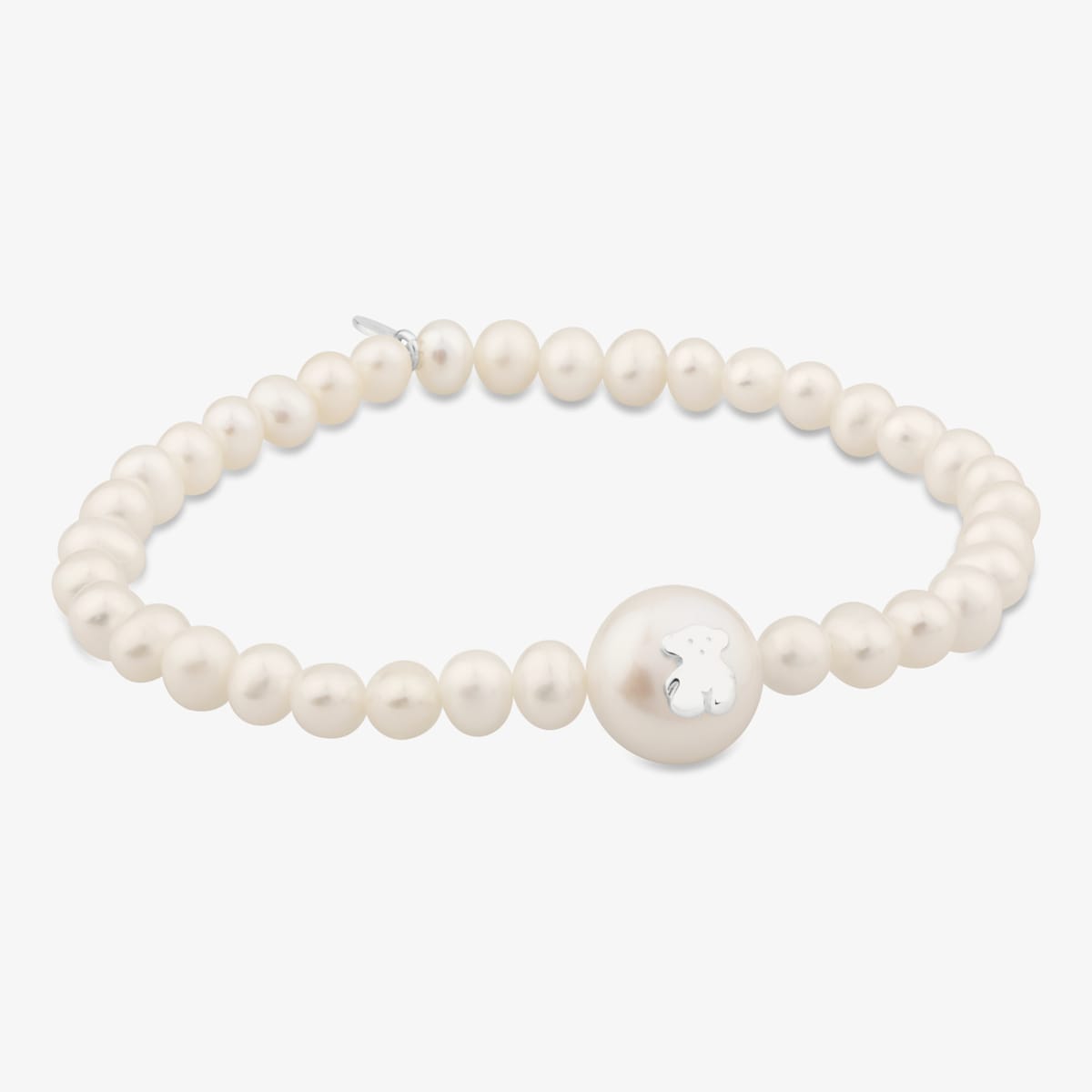 Tous - Pulsera Elástica De Plata Y Perlas Cultivadas Icon Pearl - Plateado