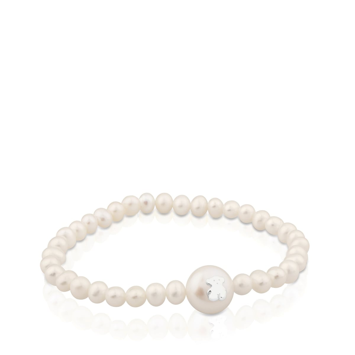 Silver TOUS Sweet Dolls Bracelet with pearls