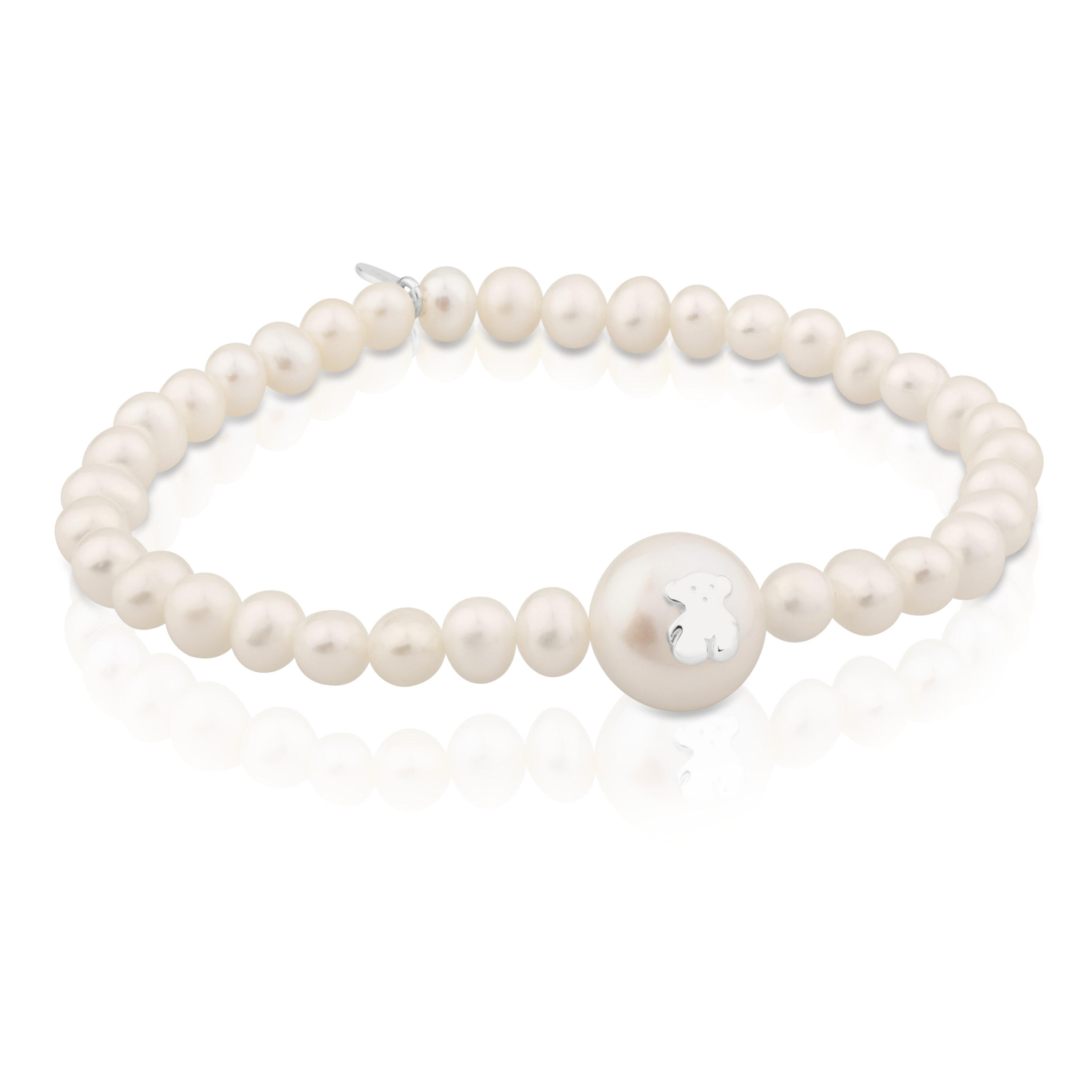Silver TOUS Sweet Dolls Bracelet with pearls