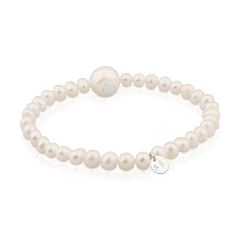 Silver TOUS Sweet Dolls Bracelet with pearls