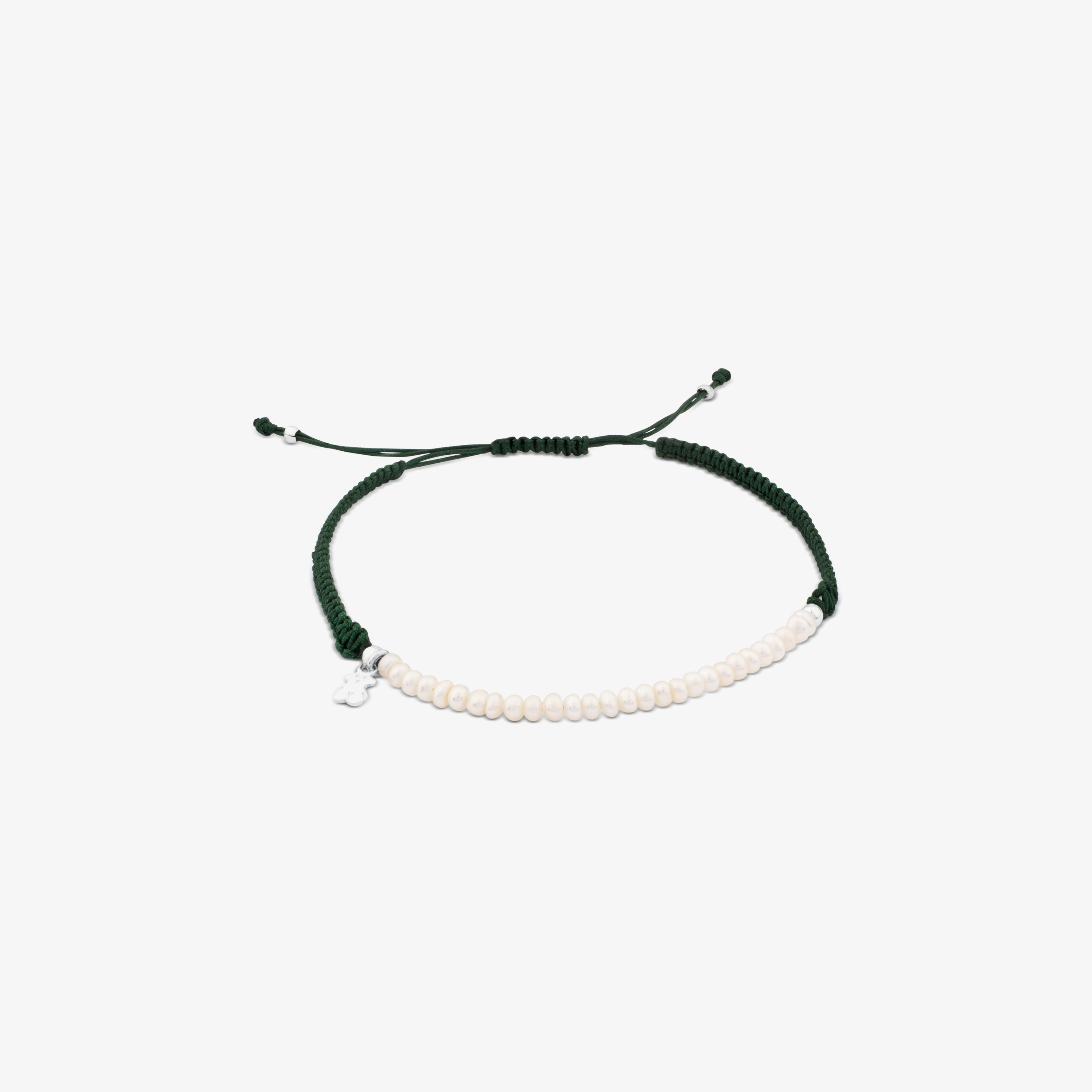 Silver TOUS Color Bracelet with pearls