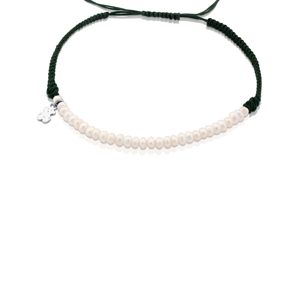 Silver TOUS Color Bracelet with pearls image number 2