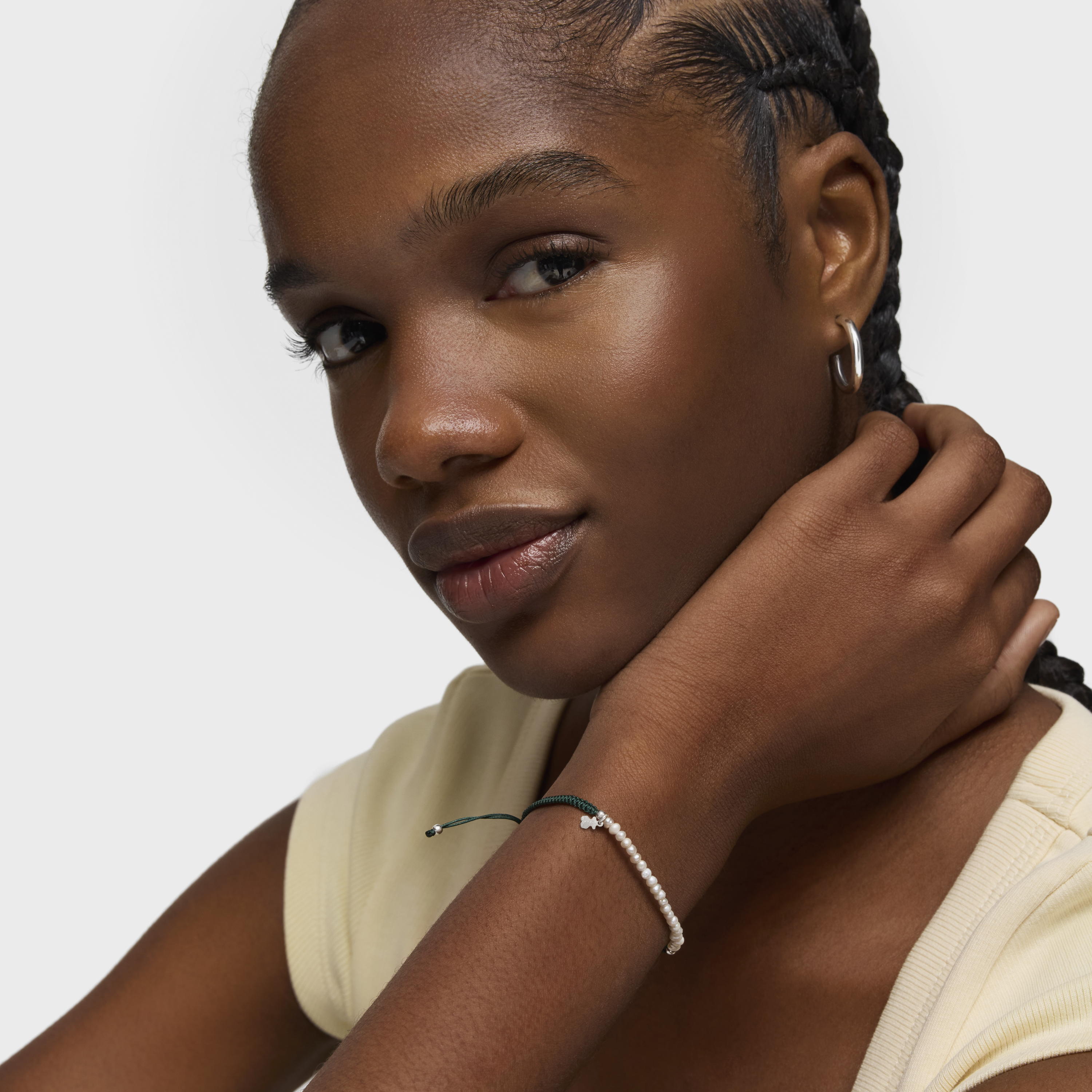 Silver TOUS Color Bracelet with pearls