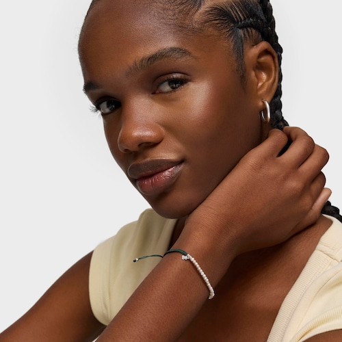 Silver TOUS Color Bracelet with pearls