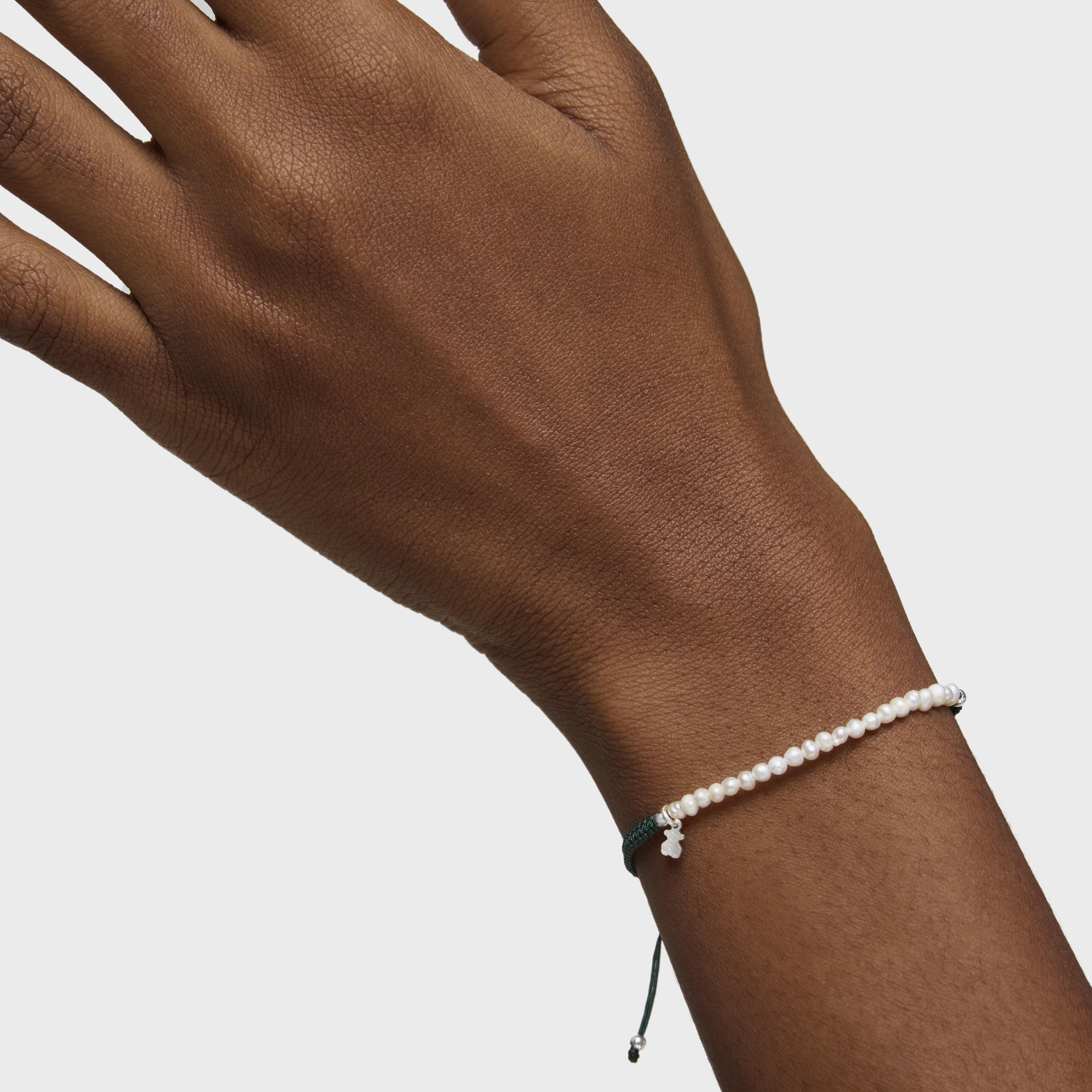 Silver TOUS Color Bracelet with pearls