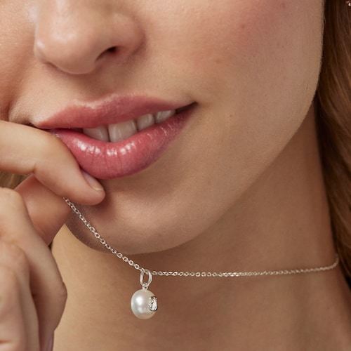 Silver TOUS Sweet Dolls Necklace with pearls