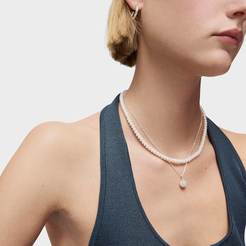 Silver TOUS Sweet Dolls Necklace with pearls