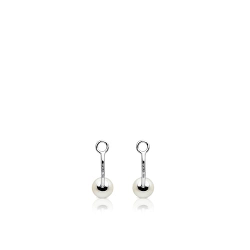 White Gold TOUS Pearl Earrings Extension with Pearl